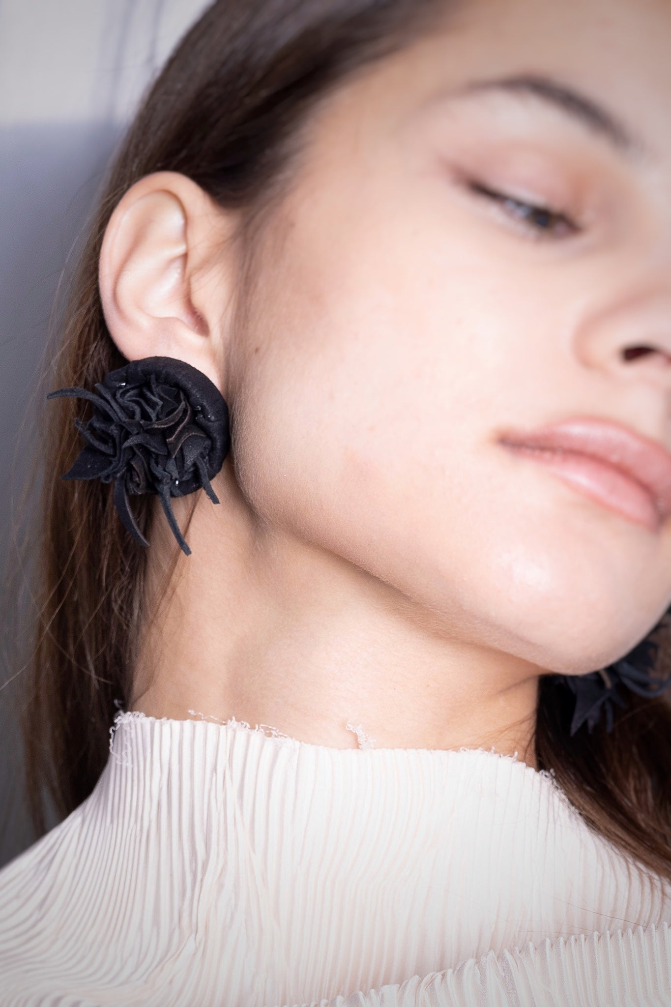 Earrings "Black Fire"