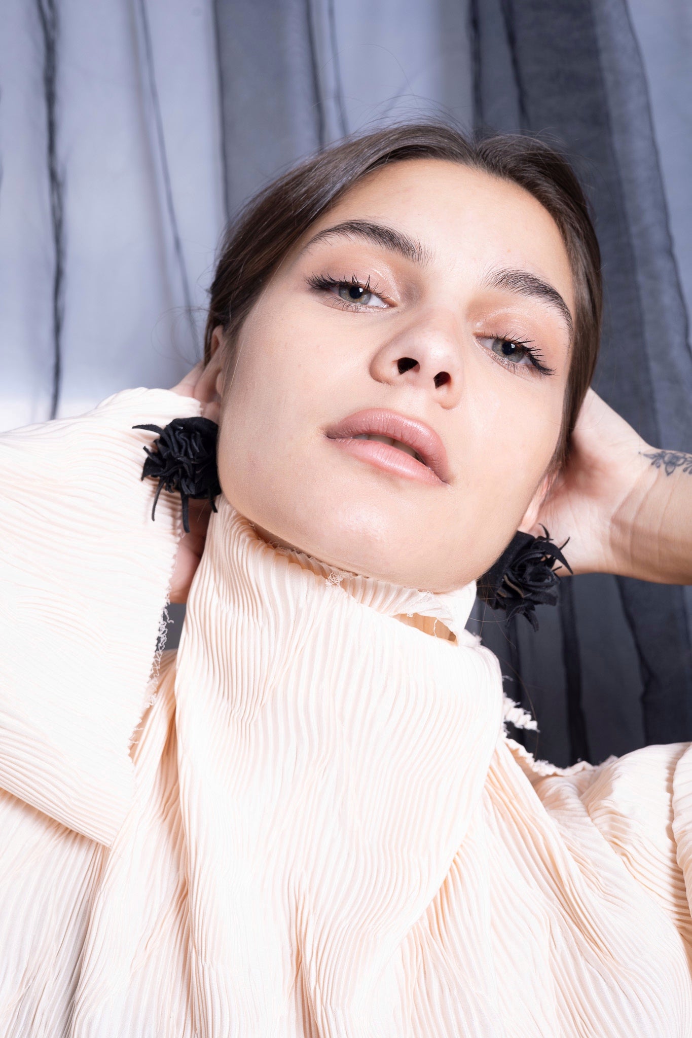 Earrings "Black Fire"