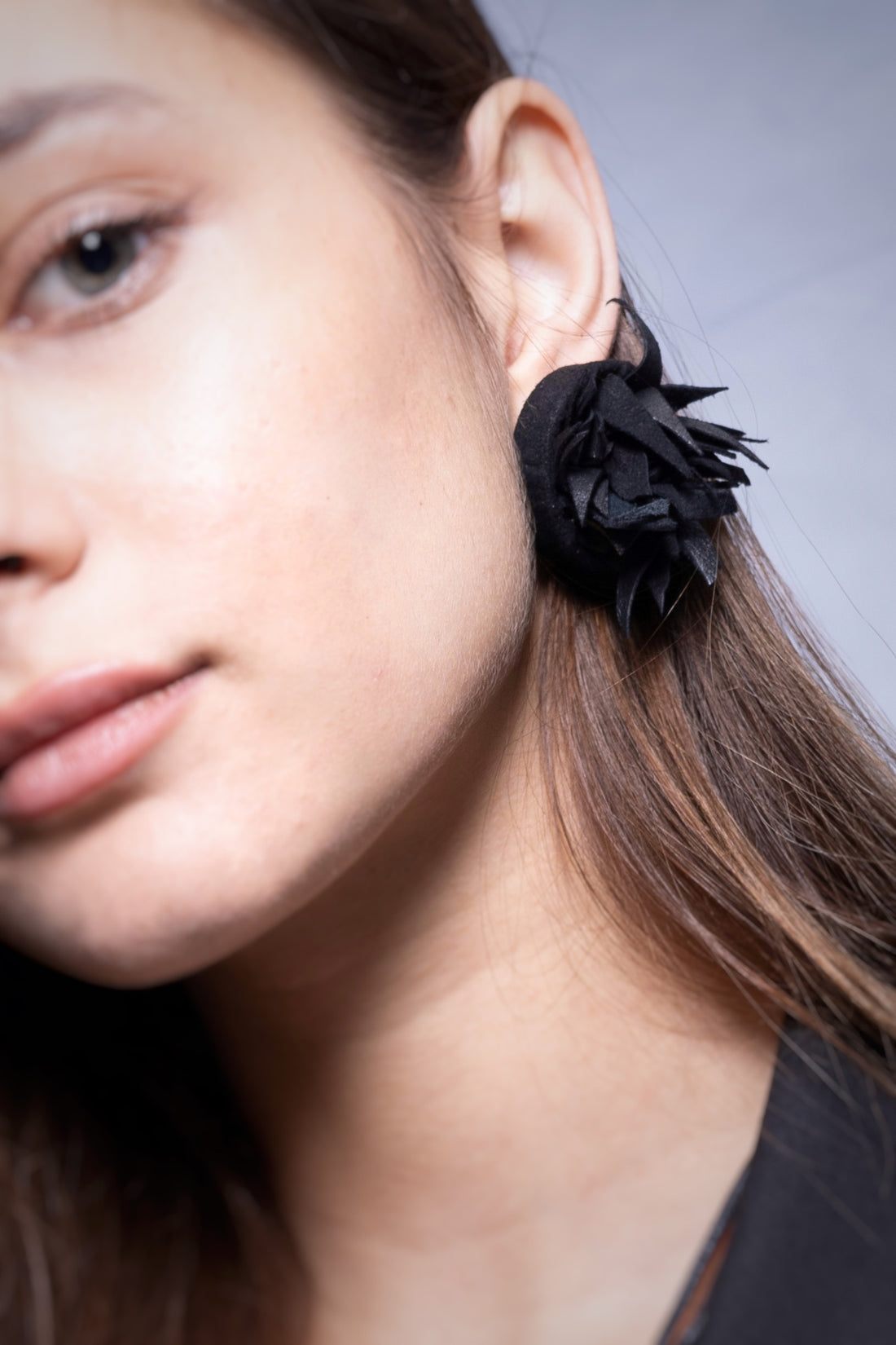 Earrings "Black Fire"