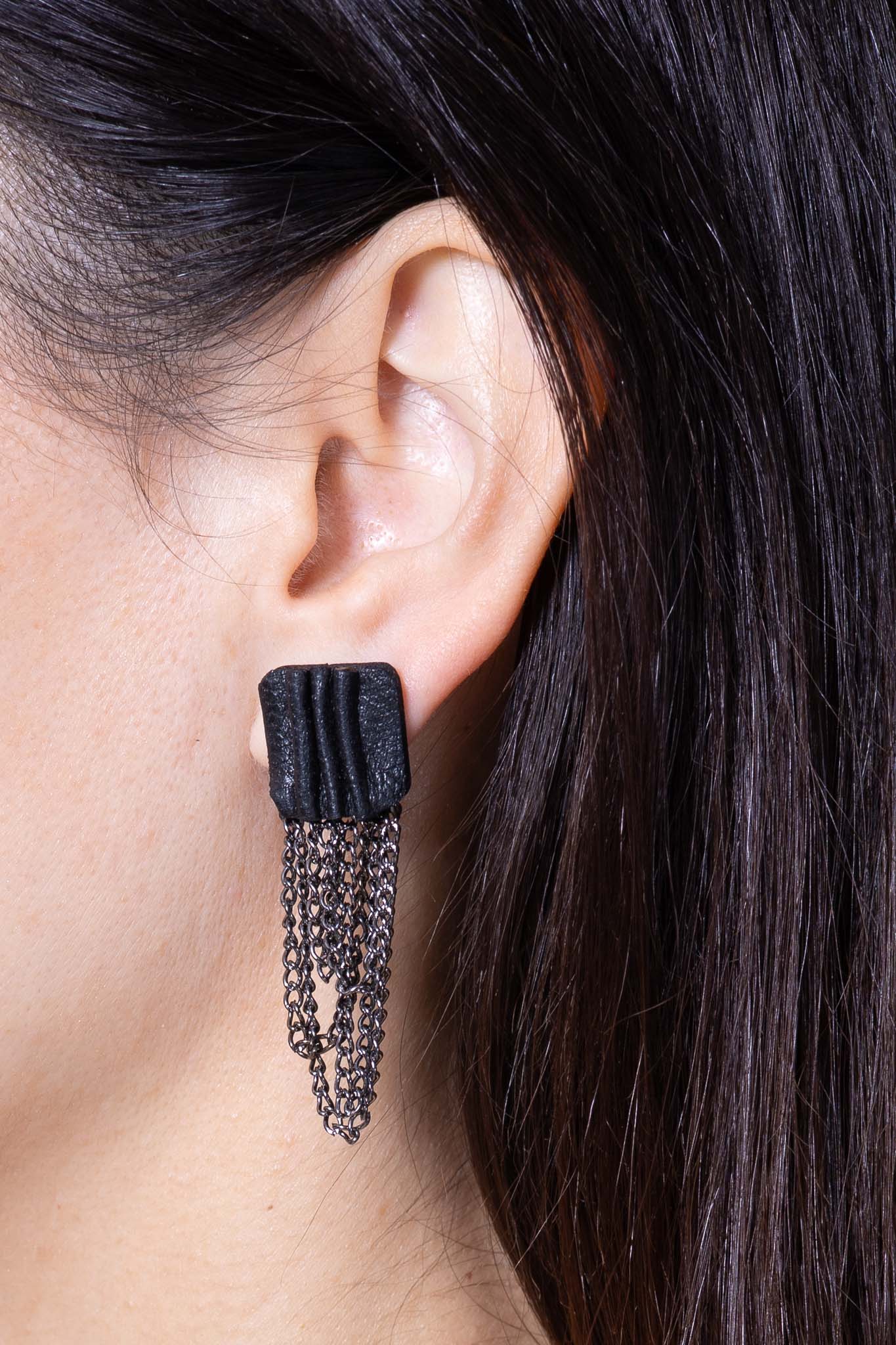 Обеци "BLACK WAVE" 2