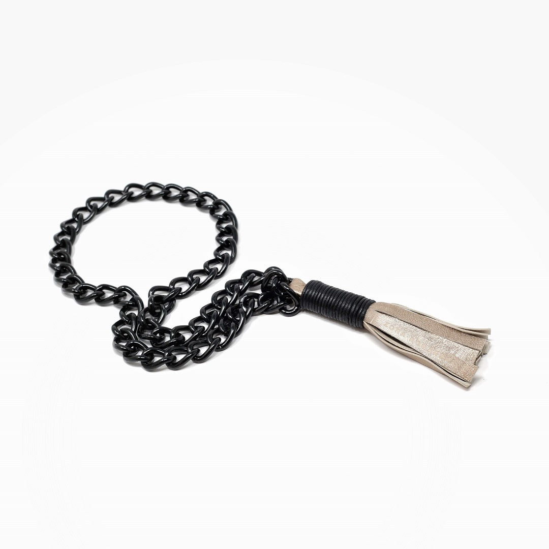 Колие, пискюл с метална верига  | zzone.bg | ZZone - онлайн магазин за кожени аксесоари