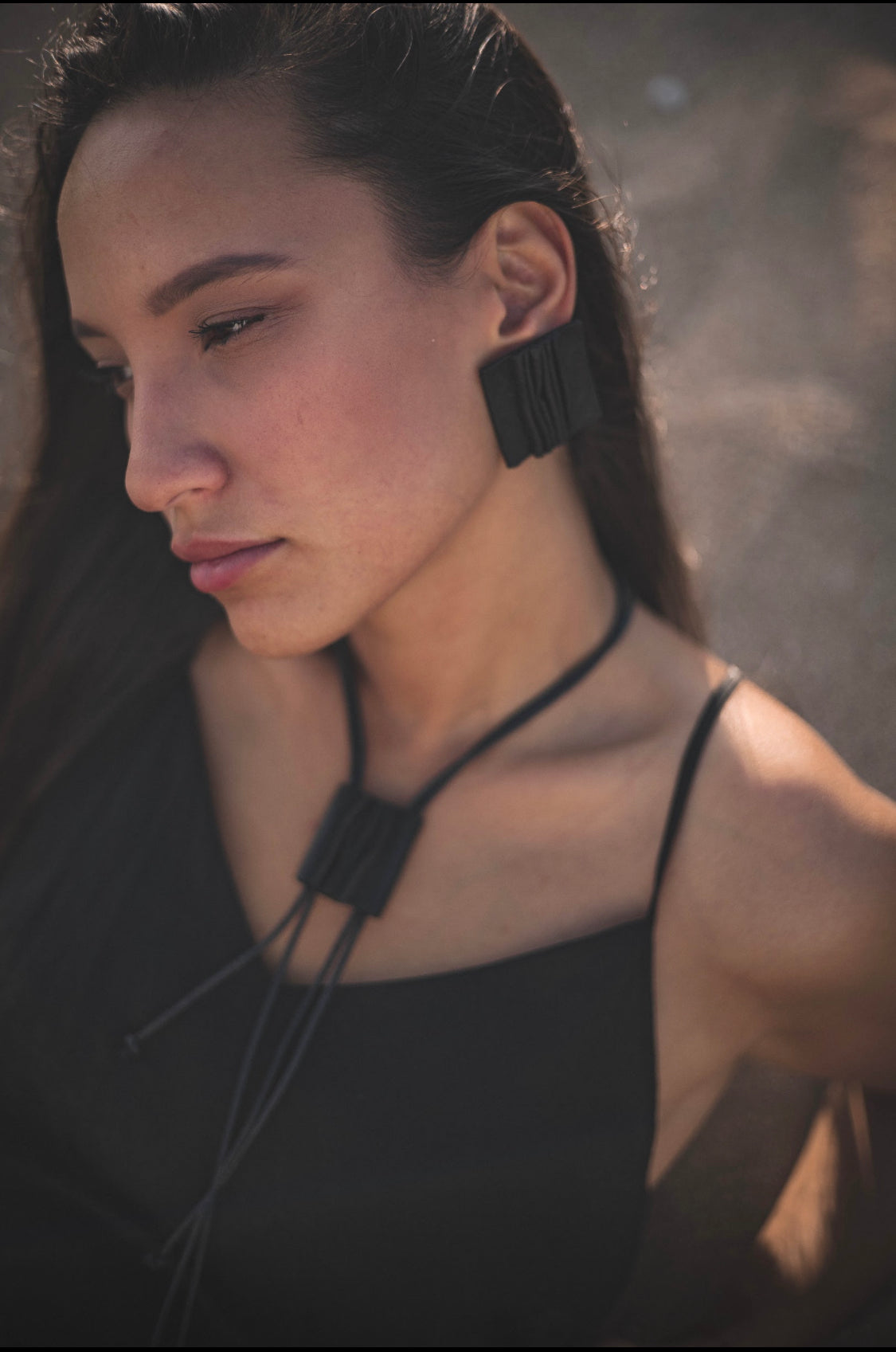 Обеци квадрат "BLACK WAVE"