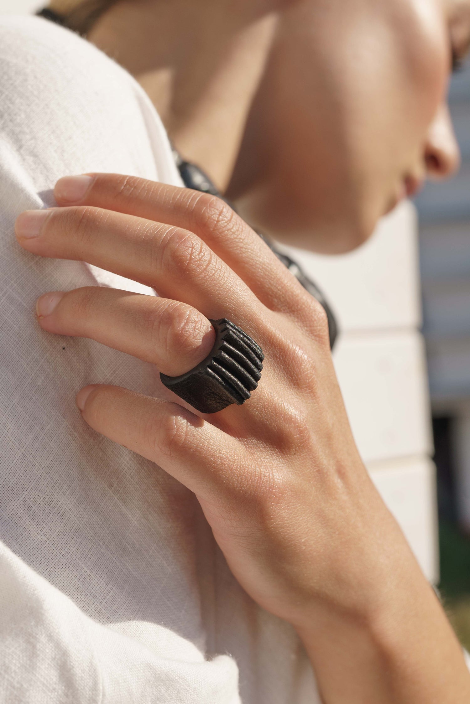 Пръстен унисекс "BLACK WAVE"